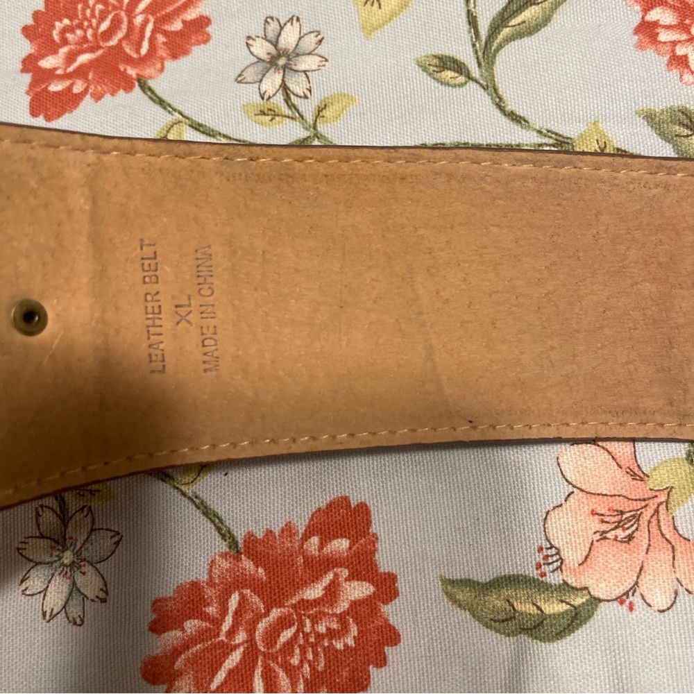 Retro Leather Croc Print Brown Belt - Picture 2 of 16